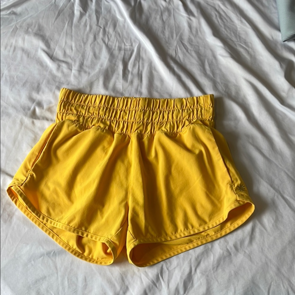 Athleta Girl yellow shorts